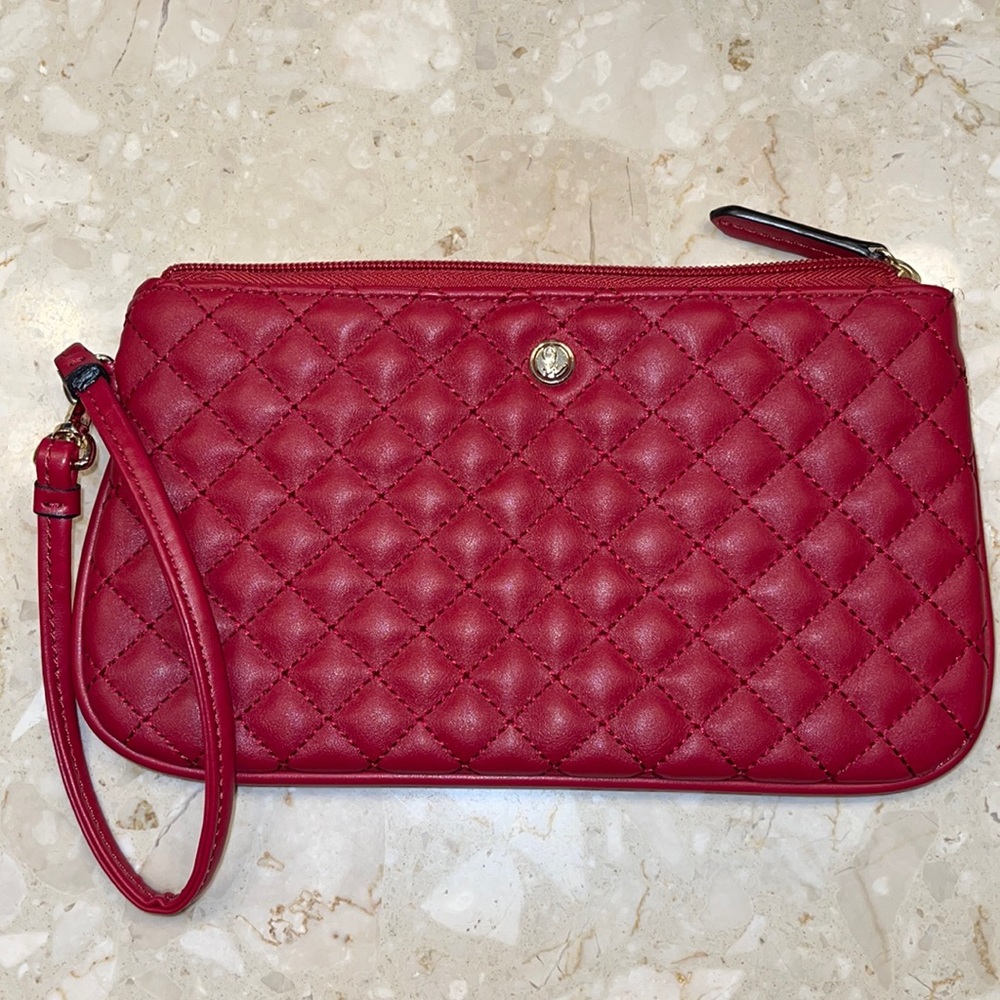 Nine West Red Quilted Wristlet